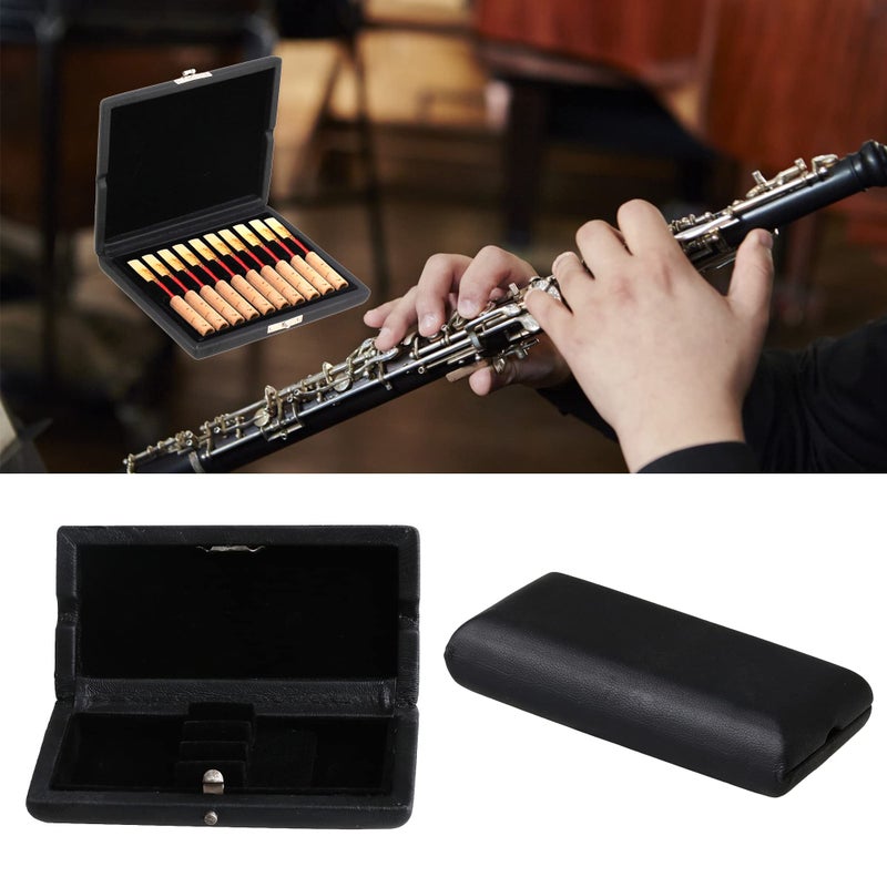 Bstinay Black Wooden & PU Leather Oboe Reeds Case Holder Storage Box for 3pcs Oboe Reeds - Image 4